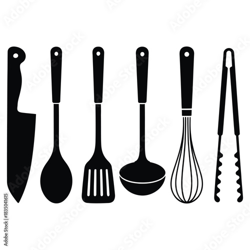 set of kitchen utensils