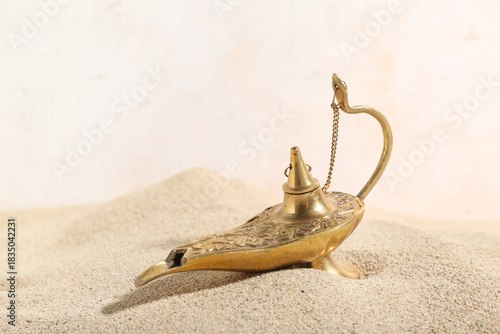 Lamp of Aladdin with sand o...