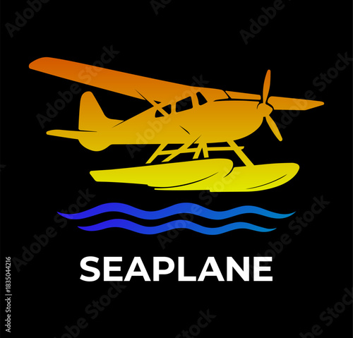 Beach villa gradient abstract vector illustration