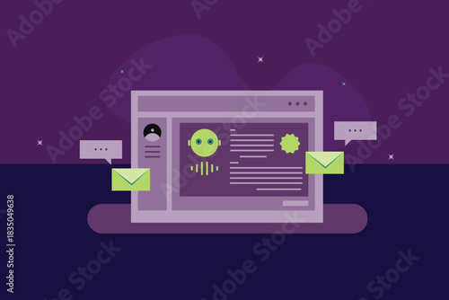 AI email assistance analyzes content to summarize email, generates reply and new messages as draft, and sends email once approved.