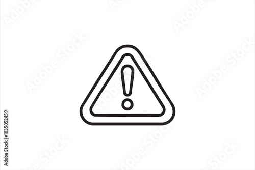 Free Download Clean exclamation triangle vector for alert messages, warning labels, and UI elements - GFXLoad