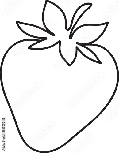 line icon strawberry on white background Vector icon on the theme of fruits and vegetables movement