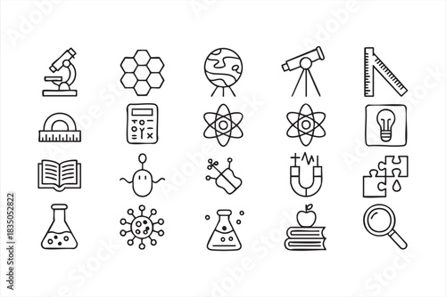 Science and education illustration collection for curriculum design and learning resources