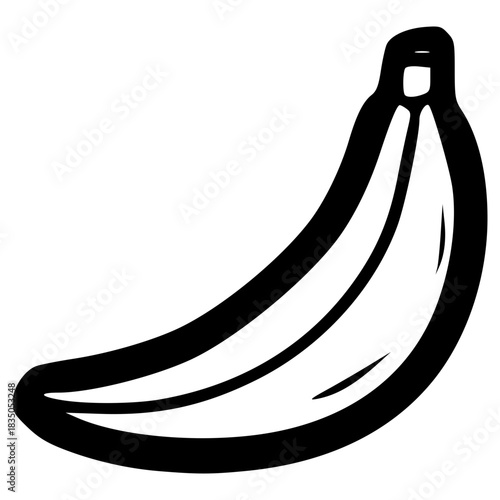 doodle banana illustration hand drawn outline vector