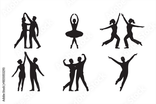 Ballroom and ballet dancer figure set