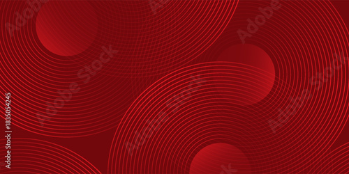 Red abstract circle background with dynamic shapes composition modern light good nice illustrations dynamic