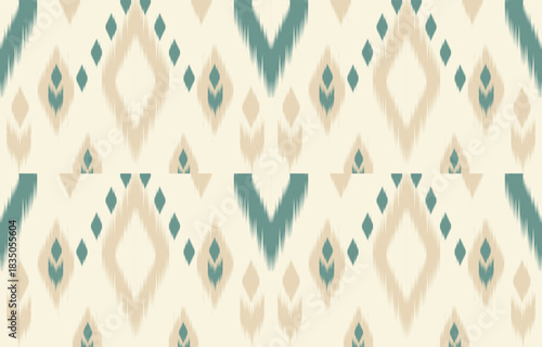 Ethnic abstract ikat art. Aztec ornament print. geometric ethnic pattern seamless  color oriental.  Design for background ,curtain, carpet, wallpaper, clothing, wrapping, Batik, vector illustration.