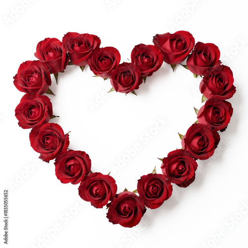 heart of red roses