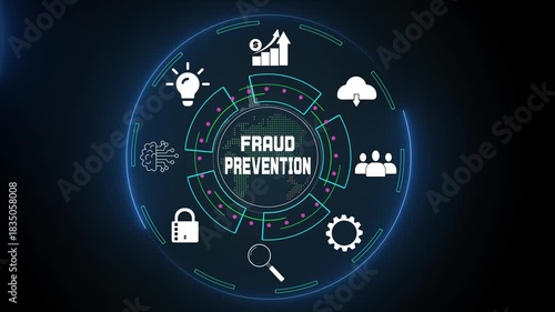Strategic fraud prevention and cyber risk mitigation for digital financial transactions and corporate safety animation
