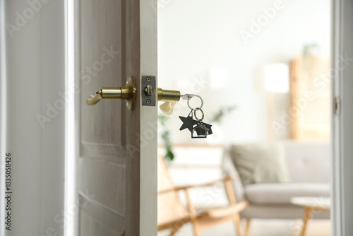 Key from house with keychai...