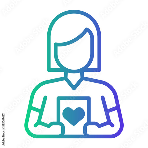 volunteer Line Gradient Icon