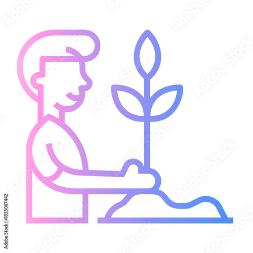 volunteer Line Gradient Icon