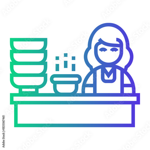 volunteer Line Gradient Icon