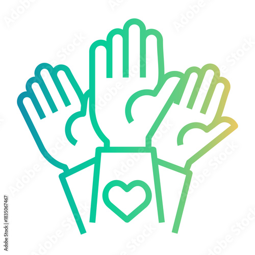 volunteer Line Gradient Icon