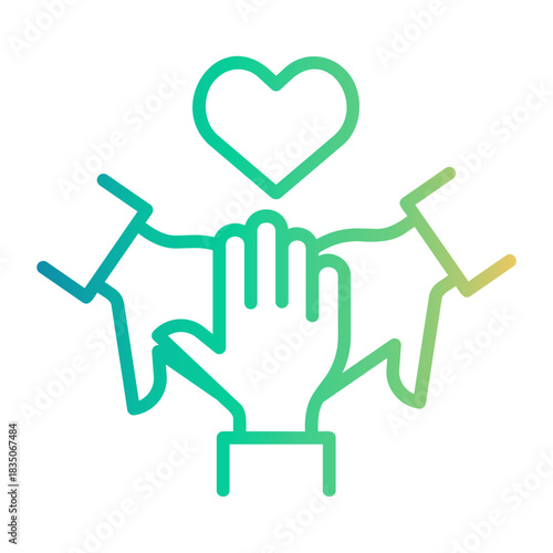 volunteer Line Gradient Icon