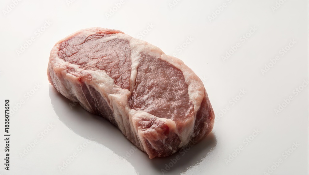 Obraz premium Raw Ribeye Steak - Fresh Cut of Beef Ready to Cook.