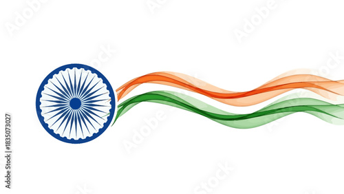 Vibrant indian republic day celebration design with national symbols and colors