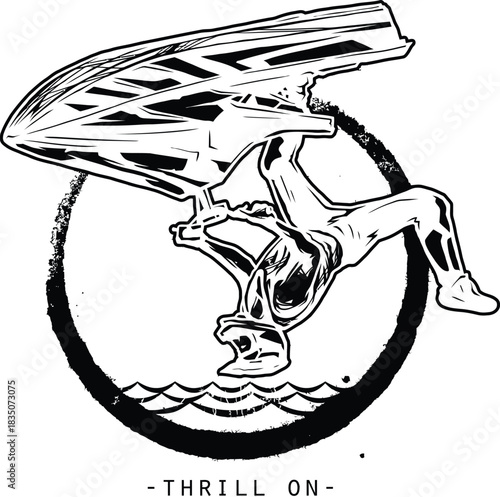 Extreme Jet Ski Flip Water Sport Thrill Vector Graphic