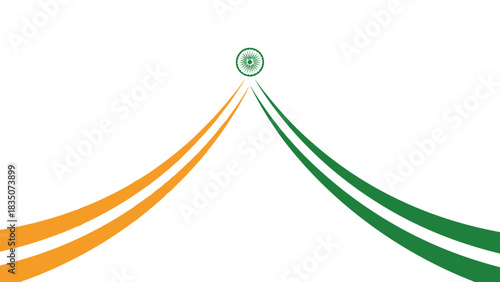 India republic day celebration vector design with indian flag and patriotic elements