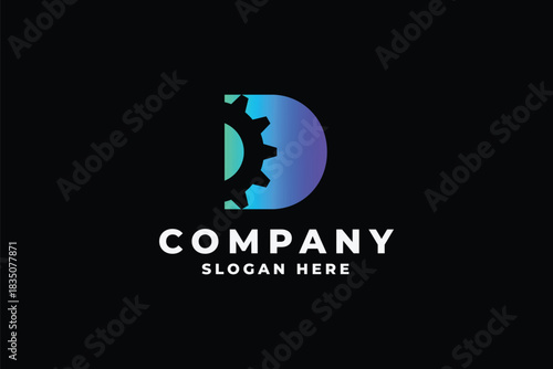 Letter D Advanced Technology Logo
