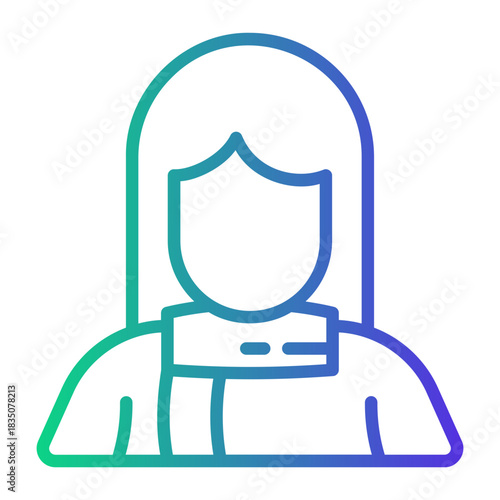 winter Line Gradient Icon