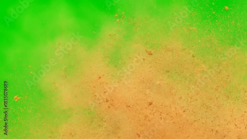 Dynamic dust and sand animation effect for green screen videos