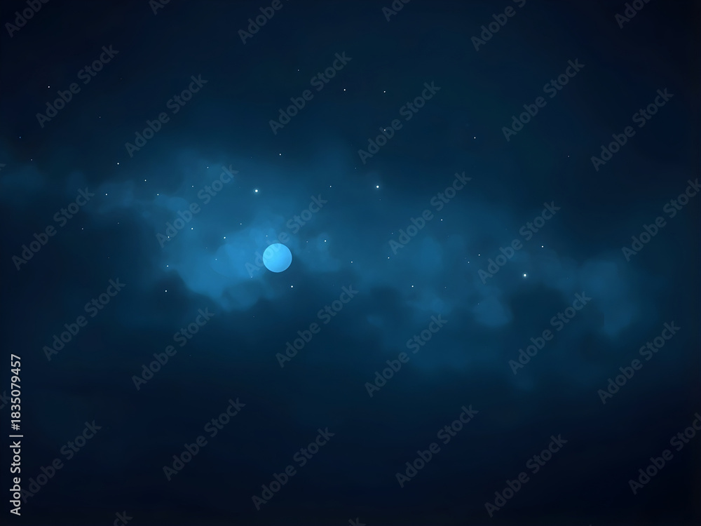 Fototapeta premium cloudy night sky with moon stars