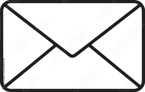 Minimalist Envelope Icon for Email, Message, Contact, Communication, Notification, UI UX Design