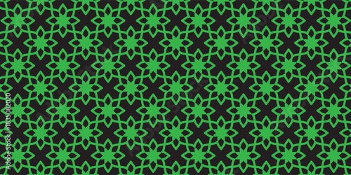 Abstract geometric pattern in Arabian style. Seamless vector background. Blue and Black texture. Graphic modern pattern.