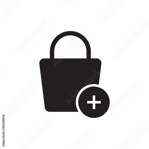 Add New Product to Bold Solid E-Commerce Cart Icon
