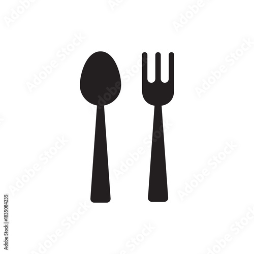 Takeout Delivery Service Cutlery Bold Solid Icon