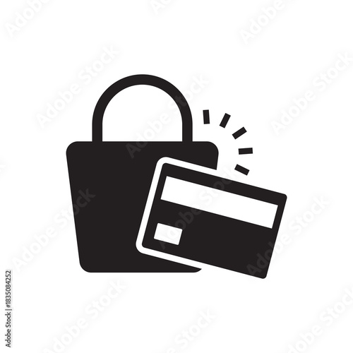 Online Payment Credit Card Transaction Solid Icon