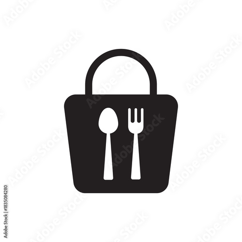 Food Ordering and Grocery Delivery Bold Solid Icon