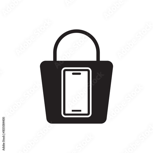 Smartphone E-commerce Order Processing Bold Icon