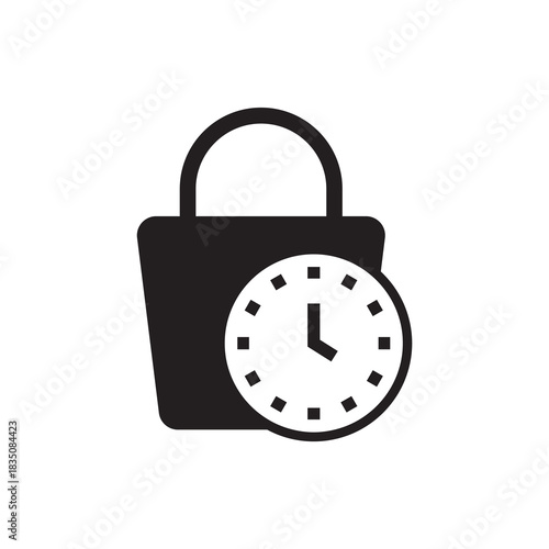 Limited Time Offer Clock Shopping Bold Solid Icon