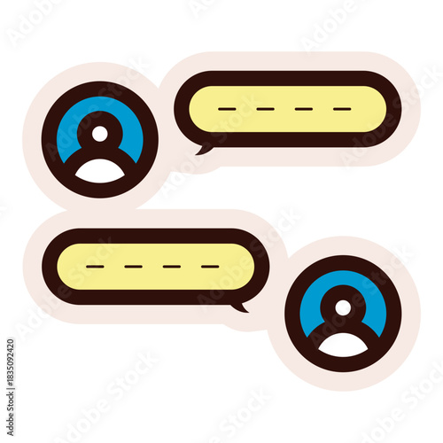 communication chatting icon sticker