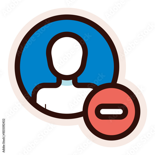 delete remove friend icon sticker