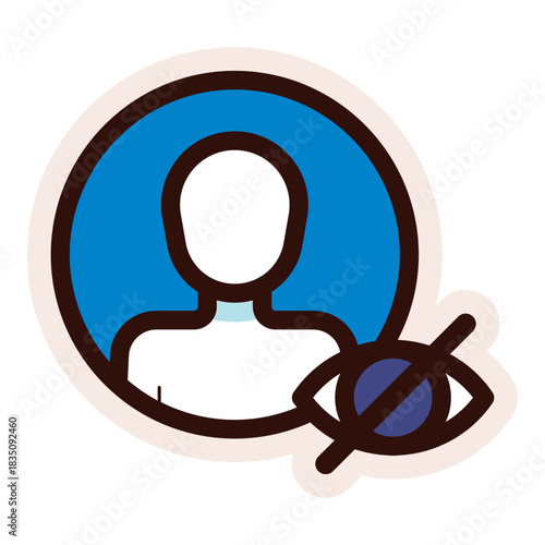 hidden user profile icon sticker