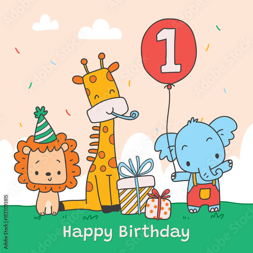 Adorable Animal Friends Celebrate a First Birthday