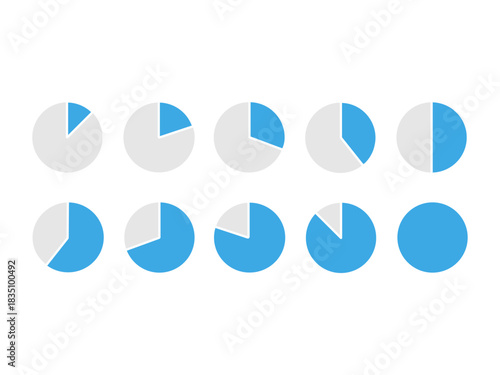 円グラフ　イラストセット