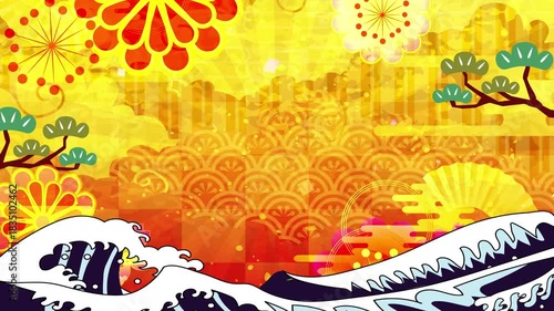 正月　元旦　背景
