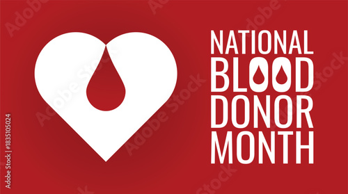 January Blood Donor Awareness Vector Design
