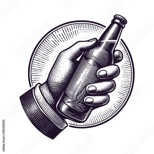 hand holding a bottle of beer