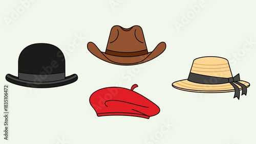 set of hats