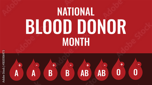 January Blood Donor Awareness Vector Design
