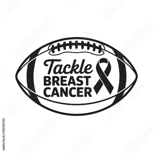 Tackle Breast Cancer awareness football design