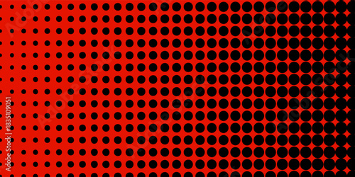 Grunge design red and crimson pop art background with halftone dots in comic style design modern