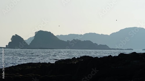 夕刻時の長崎県鷹島の海