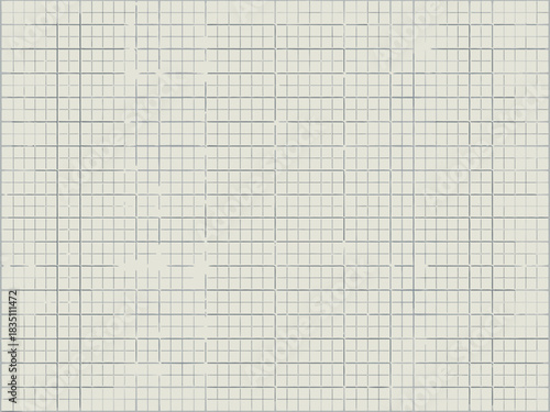 A precise technical graph paper grid pattern featuring seamless repetition of small squares and dark gray major lines, ideal as a subtle, minimalist background texture for engineering, science, or edu