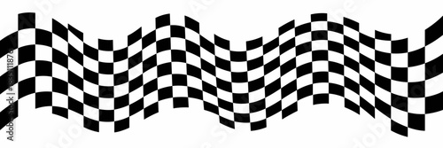 Dynamic waving checkered flag banner graphic illustration, symbolizing the finish line, victory, and speed for motorsport, automotive industry, competitive events, and racing competition achievement t